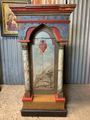 A pair of Hungarian hand-painted pedestal stands
