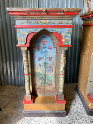 A pair of Hungarian hand-painted pedestal stands