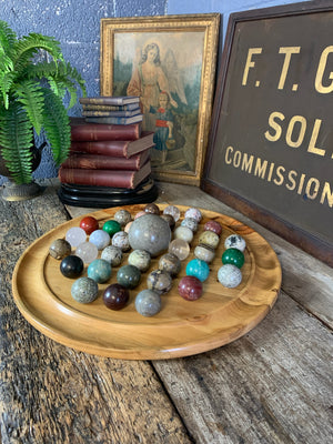 A very large semi precious stone solitaire game