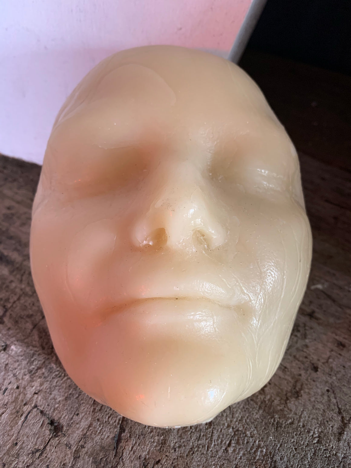 A wax moulage death mask, after L’Inconnue de la Seine