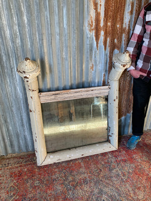 A large architectural salvage mercury mirror