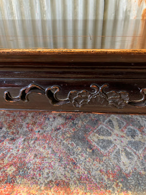 A very large Japanese Zataku rosewood low table