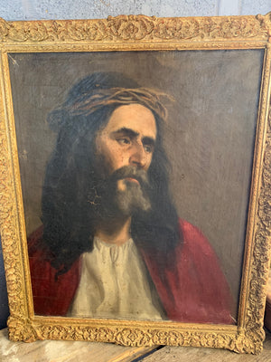 A portrait painting of Christ