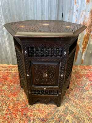 A Moorish hexagonal bobbin table