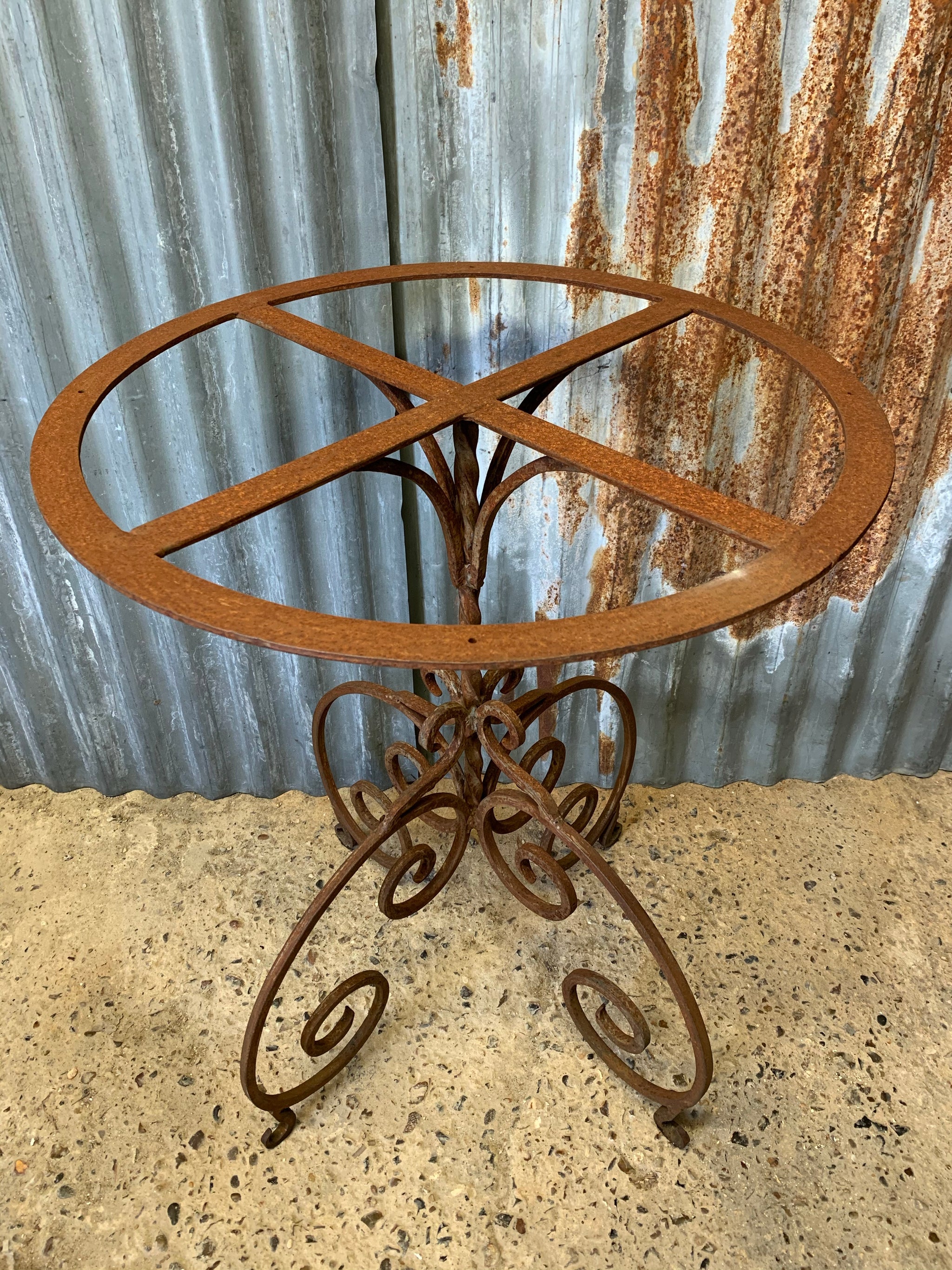 Small cast deals iron garden table