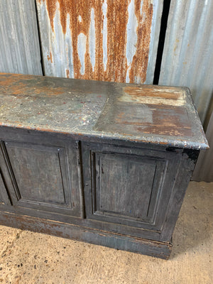 A Victorian solid wood shop counter