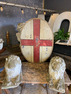 A 19th Century wooden shield for flag display