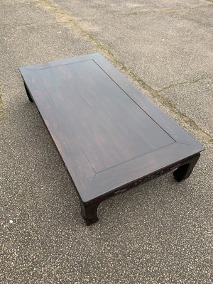 A very large Japanese Zataku rosewood low table