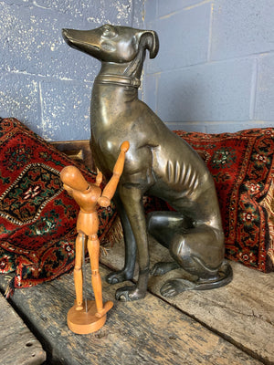 An Art Deco bronze whippet