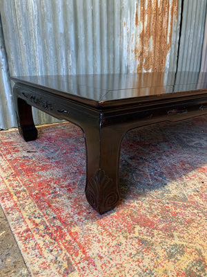 A very large Japanese Zataku rosewood low table