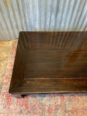 A very large Japanese Zataku rosewood low table