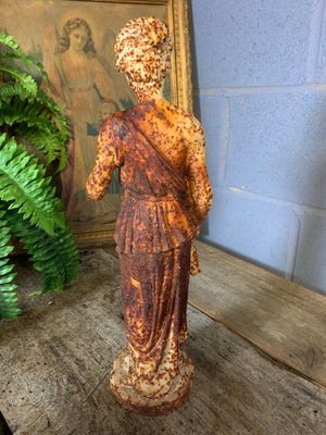 A cast iron statue of Hebe