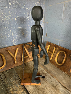 A large wooden artist's lay figure ~ 72cm