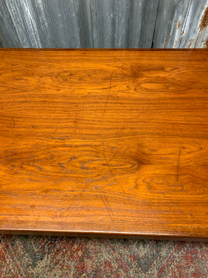 A large teak table