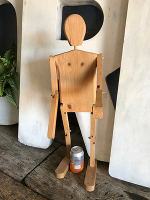 A wooden folk art lay figure