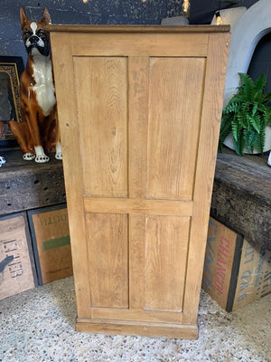 A tall and slim Victorian pine cupboard