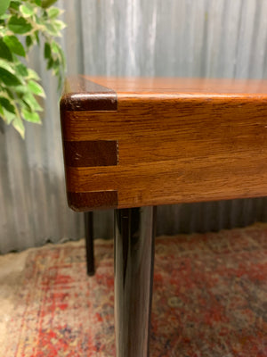 A large teak table