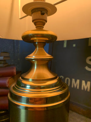 A baluster form brass lamp