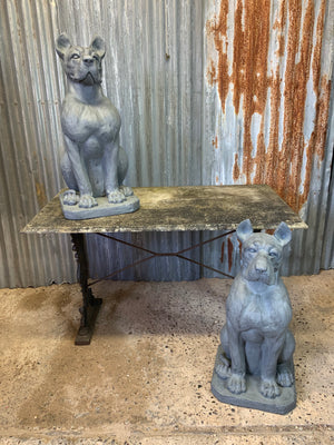 A pair of Great Dane dog statues - 80cm