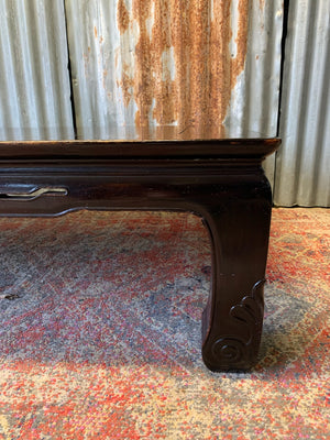 A very large Japanese Zataku rosewood low table