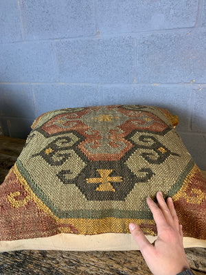 A very large Kilim carpet cushion - 75cm x 75cm