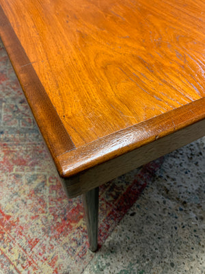 A large teak table