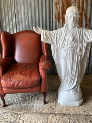 A 4ft bonded marble statue of Jesus- 130cm